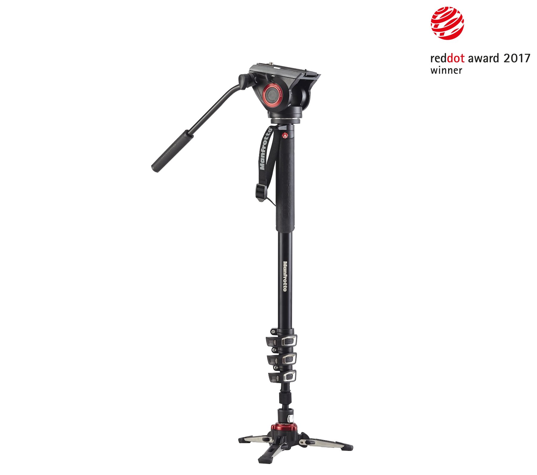 Manfrotto XPRO 4 section video monopod w Fluid hea