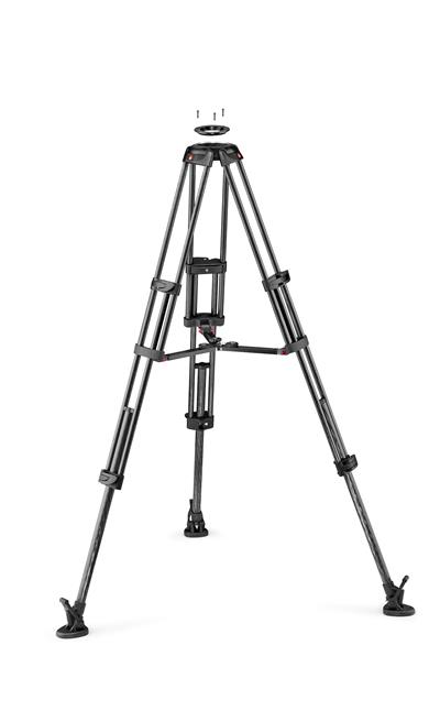 Manfrotto CF Twin leg with middle spreader video t