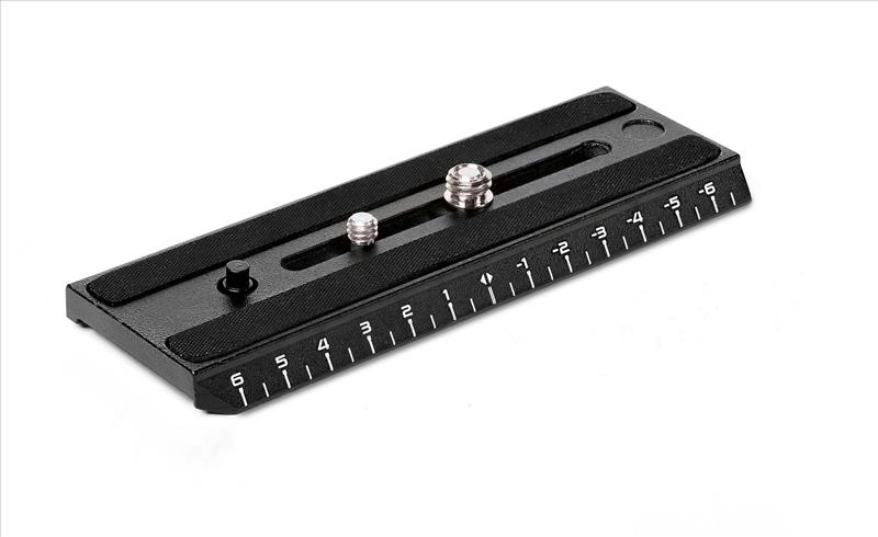 Manfrotto video camera plate with metric