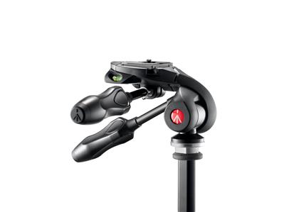 Manfrotto 3-way photo head with compact foldable h